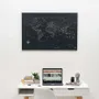 Other wall decoration - World Map on Canvas - Black Black Frame L - ENJOY THE WOOD