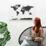 Other wall decoration - World Map on Canvas - Onyx White Frame M - ENJOY THE WOOD