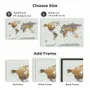 Other wall decoration - World Map on Canvas - Desert White Frame M - ENJOY THE WOOD