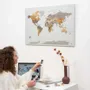 Other wall decoration - World Map on Canvas - Desert White Frame L - ENJOY THE WOOD