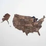 Other wall decoration - Wooden 3d Map of USA - Dark Walnut M Blank - ENJOY THE WOOD