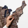 Other wall decoration - Wooden 3d Map of USA - Dark Walnut M Blank - ENJOY THE WOOD