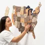 Other wall decoration - Wooden 3d Map of USA - Multicolor S Prime - ENJOY THE WOOD