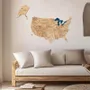 Other wall decoration - Wooden 3d Map of USA - Gold S Blank - ENJOY THE WOOD