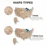 Autres décorations murales - Carte 3D en bois à LED des États-Unis - Terra S Prime Plus EU - ENJOY THE WOOD