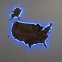 Other wall decoration - Wooden 3d LED Map of USA - Terra L Prime Plus EU - ENJOY THE WOOD