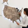 Other wall decoration - Wooden 3d LED Map of USA - Terra L Prime EU - ENJOY THE WOOD