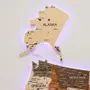 Other wall decoration - Wooden 3d LED Map of USA - Multicolor L Prime EU - ENJOY THE WOOD