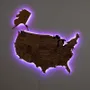 Other wall decoration - Wooden 3d LED Map of USA - Gold S Prime EU - ENJOY THE WOOD