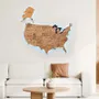 Other wall decoration - Wooden 3d LED Map of USA - Gold M Prime Plus EU - ENJOY THE WOOD