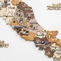 Other wall decoration - Wooden Map of Italy - Multicolor L Prime Plus - ENJOY THE WOOD