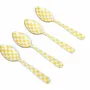 Cutlery set - Enamel Spoon Set — (Set of 4), 5.4 x 1 Inches - CASA AMAROSA