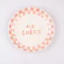 Assiettes au quotidien - Assiette à collation en céramique Ma Cherie, 7 x 7 pouces - CASA AMAROSA