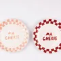 Assiettes au quotidien - Assiette à collation en céramique Ma Cherie, 7 x 7 pouces - CASA AMAROSA