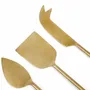 Knives - Brass Finish Cheese Knife Set , (Set of 3) - 6.5 x 2 Inches - CASA AMAROSA