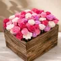 Objets de décoration - Caisse de 120 fleurs de cire : Rose-Blanc-Violet-Rouge / Cire végétale - COSMÉTIQUES DE QUIBERON
