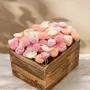 Cadeaux - Caisse de 120 fleurs de cire : Rose-Blanc-Orange /  Cire végétale - COSMÉTIQUES DE QUIBERON