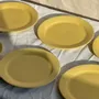 Everyday plates - Set of 6 small modern yellow dessert plates D19 - OFFICE OBJETS