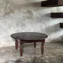 Tables basses - Coffee table, table basse ronde ancienne en teck indonésienne - OFFICE OBJETS
