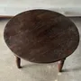 Tables basses - Coffee table, table basse ronde ancienne en teck indonésienne - OFFICE OBJETS