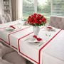 Table linen - Stripes Placemats – Red Ribbon (French Bistro Style) - ROSEBERRY HOME
