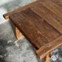 Coffee tables - Large upcycled gold teak coffee table L1m60 W70 H45 - OFFICE OBJETS