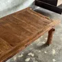 Coffee tables - Large upcycled gold teak coffee table L1m60 W70 H45 - OFFICE OBJETS