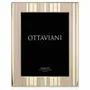 Design objects - Photo frame Miro Silver "Righe rosa cipria" - OTTAVIANI