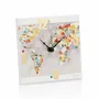 Objets design - Horloge Miro-argent « Globe » avec feuille d'or - OTTAVIANI