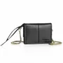 Design objects - Black genuine leather wallet with gold metal shoulder strap - OTTAVIANI