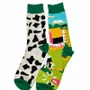 Objets design - Chaussettes imprimées Vache et Ferme pour Homme - VACHES ET COMPAGNIE