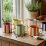 Tasses et mugs - Tasses à café à rayures en céramique - 3,6 x 2,6 pouces - CASA AMAROSA