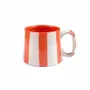 Tasses et mugs - Tasses à café à rayures en céramique - 3,6 x 2,6 pouces - CASA AMAROSA