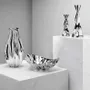 Objets design - Bougeoir avec motif floral argenté - OTTAVIANI