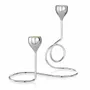 Objets design - chandelier en métal argenté - OTTAVIANI