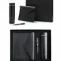 Objets design - Ensemble comprenant un stylo, une bouteille isotherme en acier inoxydable et un porte-documents en cuir véritable. - OTTAVIANI