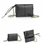 Design objects - Black genuine leather wallet with gold metal shoulder strap - OTTAVIANI