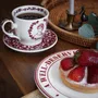 Café et thé - Tasses à thé rouge en porcelaine – Collection Heritage (6 pcs) - SOMNIA ATELIER