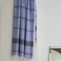 Bath towels - hammam towel Organic lavender blue/dark blue - OTTOMANIA