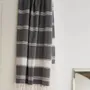 Bath towels - hammam towel Organic black/white - OTTOMANIA
