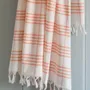 Bath towels - hammam towel Organic peach Large - OTTOMANIA