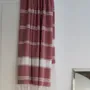 Bath towels - hammam towel Organic burgundy/white - OTTOMANIA