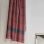Bath towels - hammam towel Organic burgundy/dark blue - OTTOMANIA