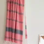 Bath towels - hammam towel Organic candy pink/dark blue - OTTOMANIA