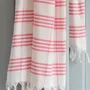 Serviettes de bain - fouta Organic rose bonbon Large - OTTOMANIA