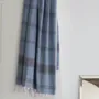Bath towels - hammam towel Organic steel blue/dark blue - OTTOMANIA
