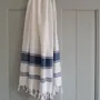 Autres linges de bain - fouta blanc/bleu marine - OTTOMANIA