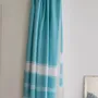 Autres linges de bain - fouta aqua/blanc - OTTOMANIA