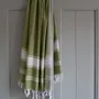 Other bath linens - hammam towel moss-green/white - OTTOMANIA