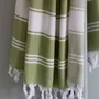 Other bath linens - hammam towel moss-green/white - OTTOMANIA